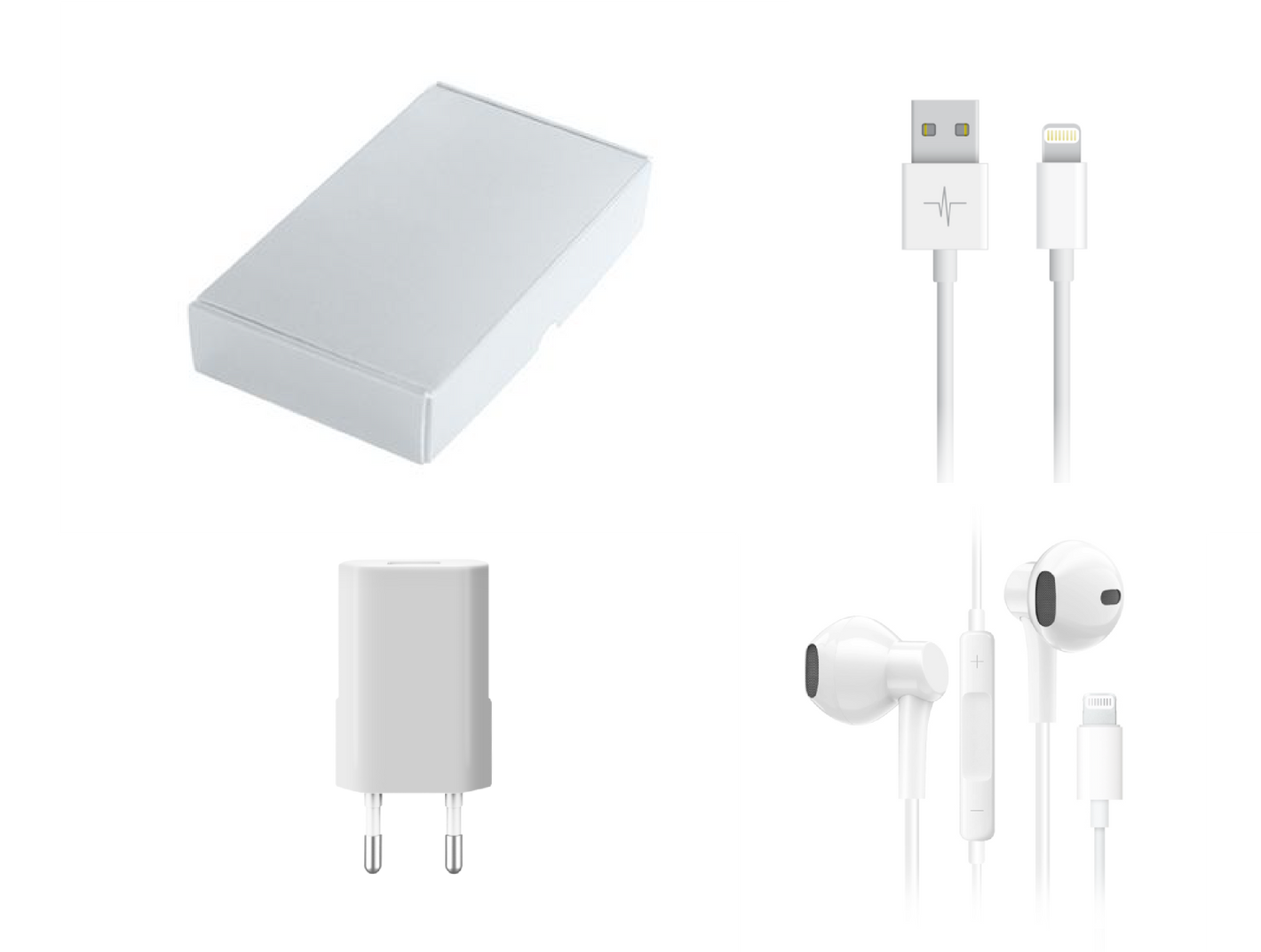 Full Kit pour Iphone (Cordon + Chargeur + Kit Piéton) - recondiphone.com