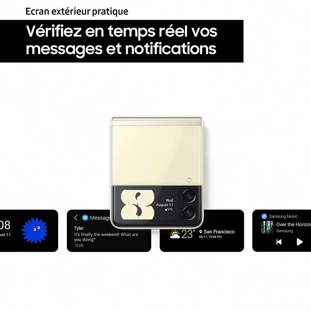 Galaxy Z Flip 3 5G Crème - recondiphone.com