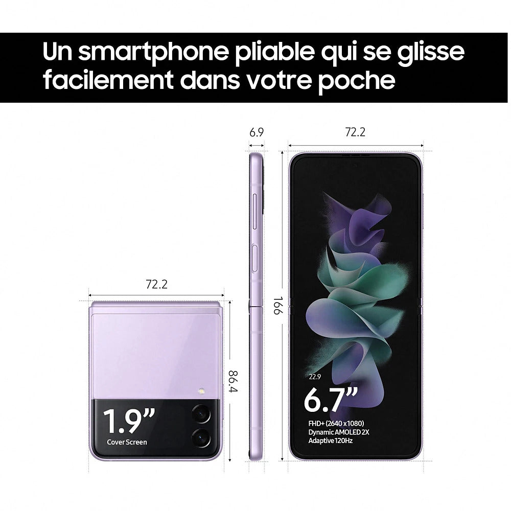 Galaxy Z Flip 3 5G Lavande - recondiphone.com