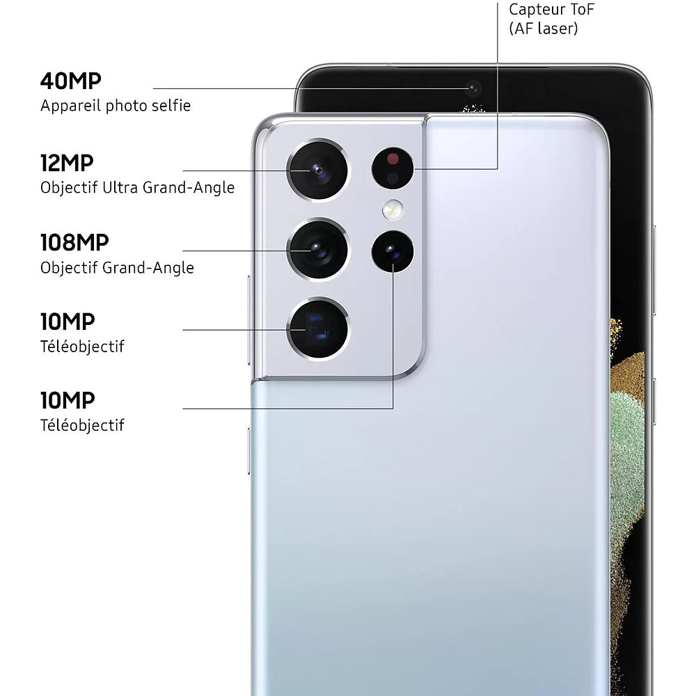 Galaxy S21 Ultra 5G Dual Sim Argent - recondiphone.com